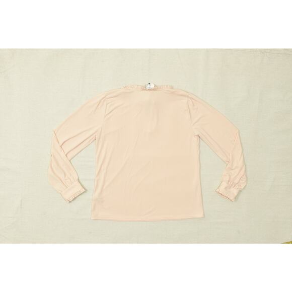 Calvin Klein Women's Ruffled Tie-Neck Blouse Top Regular Size L Long Sleeve - Picture 8 of 8